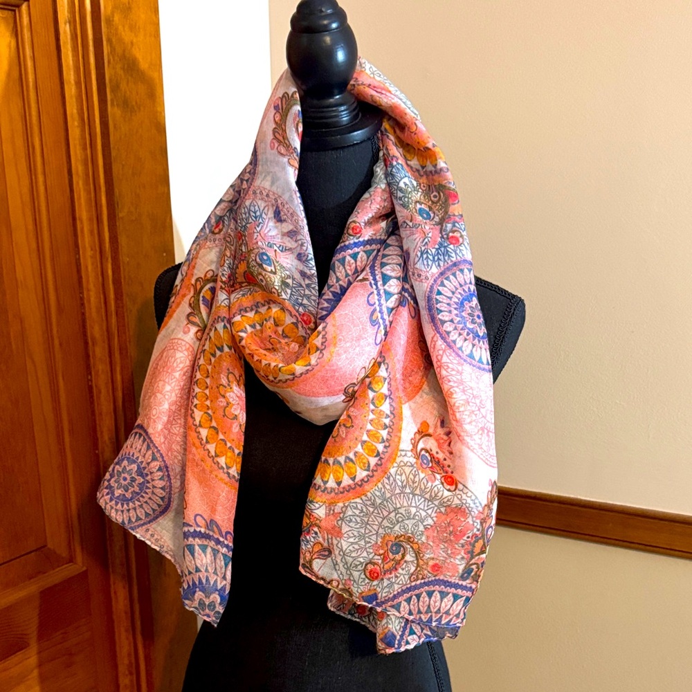 Scarf in Pink and Orange J. Jill.